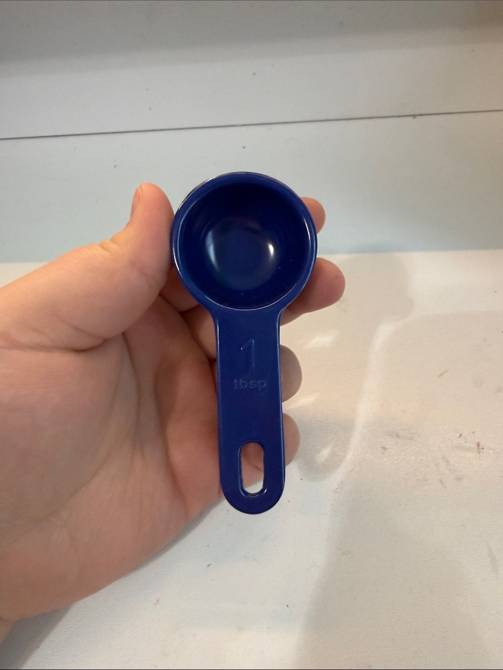 Blue Plastic Scoop Spoon 1 tablespoon